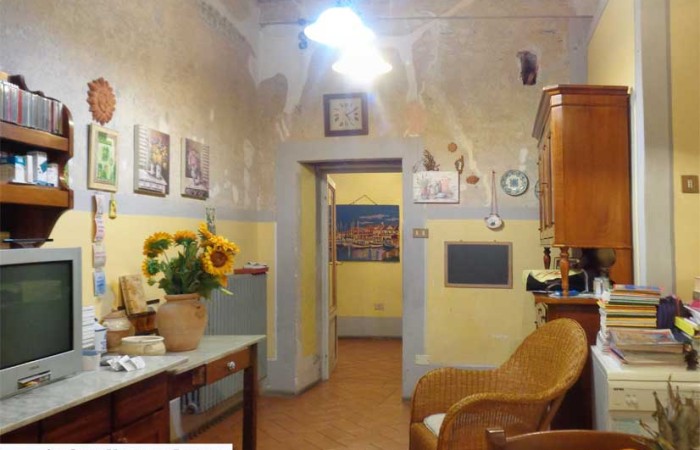 cucina-pranzo-dell'appartamento-sui-lungarni